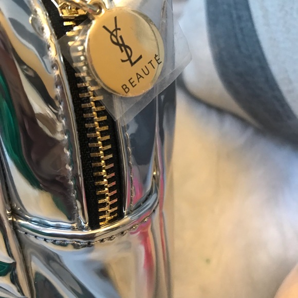 YSL Beaute bag/clutch/pouch. Silver mirror tint. - Picture 4 of 8